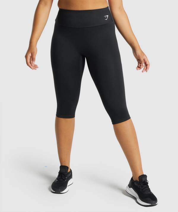 Damske Legíny Gymshark Training Cropped Čierne | RT9203817